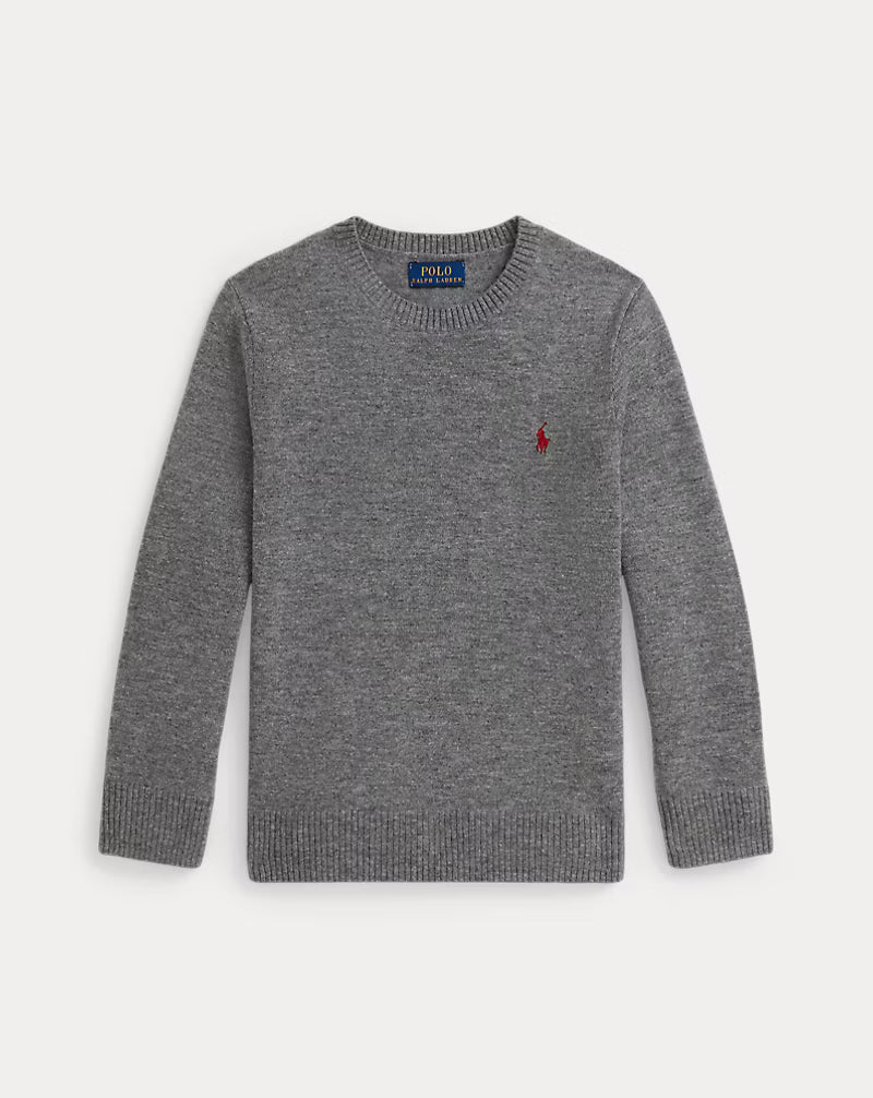 Polo Ralph Lauren Grey Crew Neck Wool Sweater