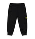 Stone Island Pantalone jogger nero in felpa con badge Compass