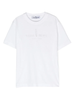 Stone Island T shirt maniche corte bianca logo grande