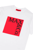 Max&co t shirt bianca logo rosso | Al Monello - Barbieri
