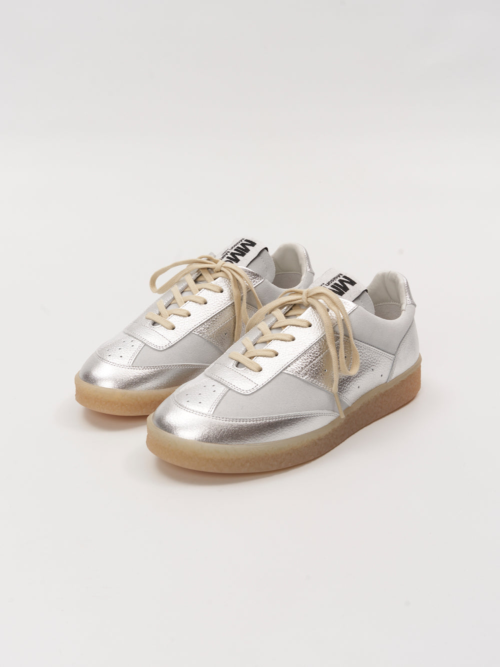 MM6 sneakers bianche con bande argento | Al Monello - Barbieri